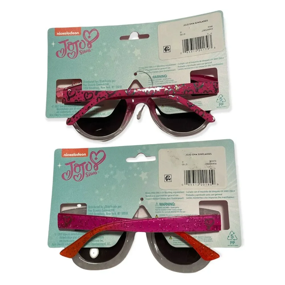 2 JOJO SIWA NICKELODEON Rhinestones & Bows Sunglasses Girls Kids Kid Sun Glasses